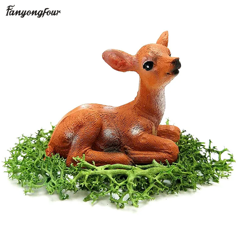 3D Christmas Deer Cake Mould Diy Soap Candle Silicone Mould Pudding Chocolate Cake Mould Kitchen Cooking Tools