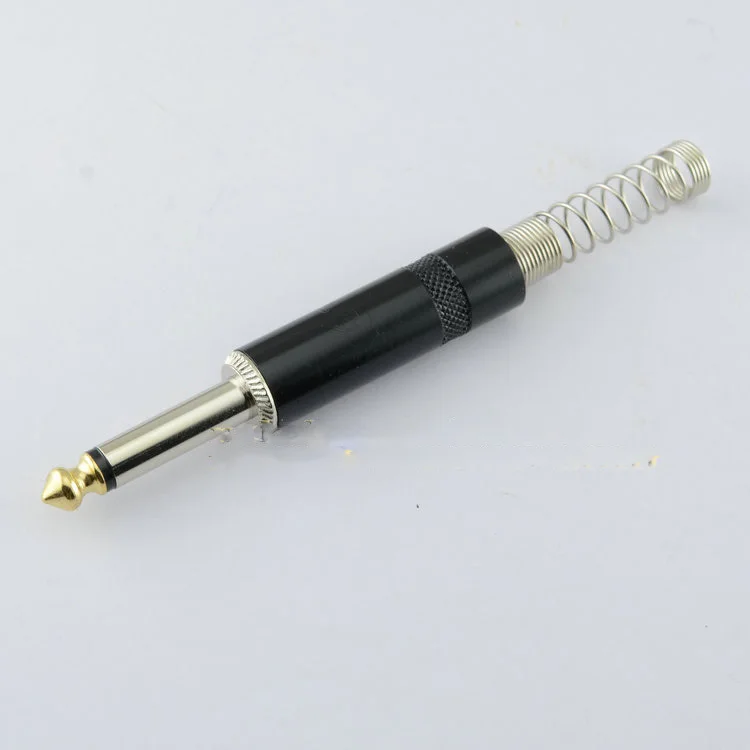 

Wholesale 10pcs/lot male 1/4" mono 6.35mm PLUG FOR MIC Microphone Speaker 5002#