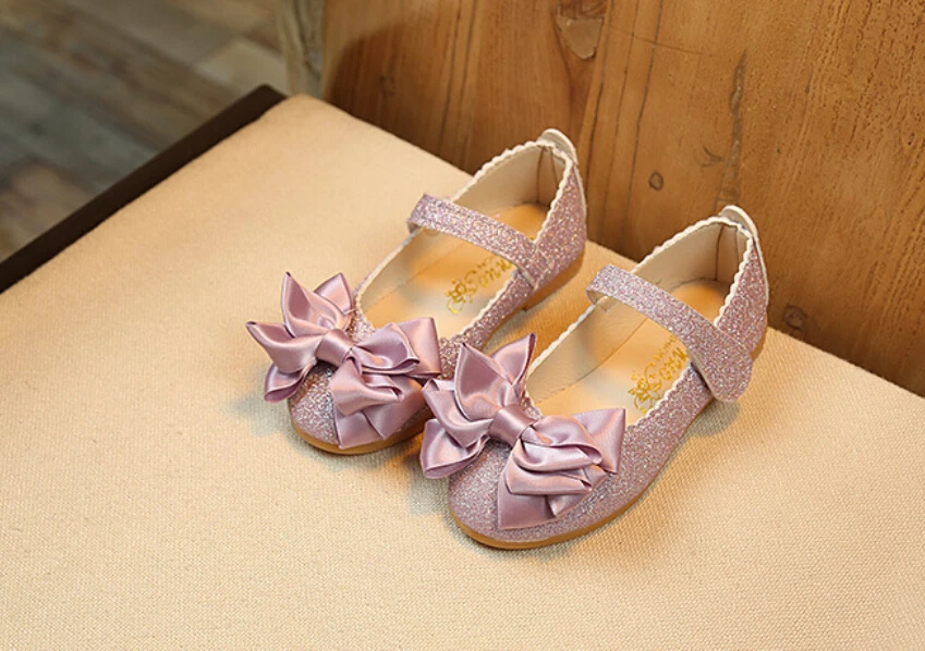 Sandalias de princesa para niños y niñas, zapatos elegantes de boda, zapatos de vestir de cuero dorados, zapatos de fiesta, color rosa