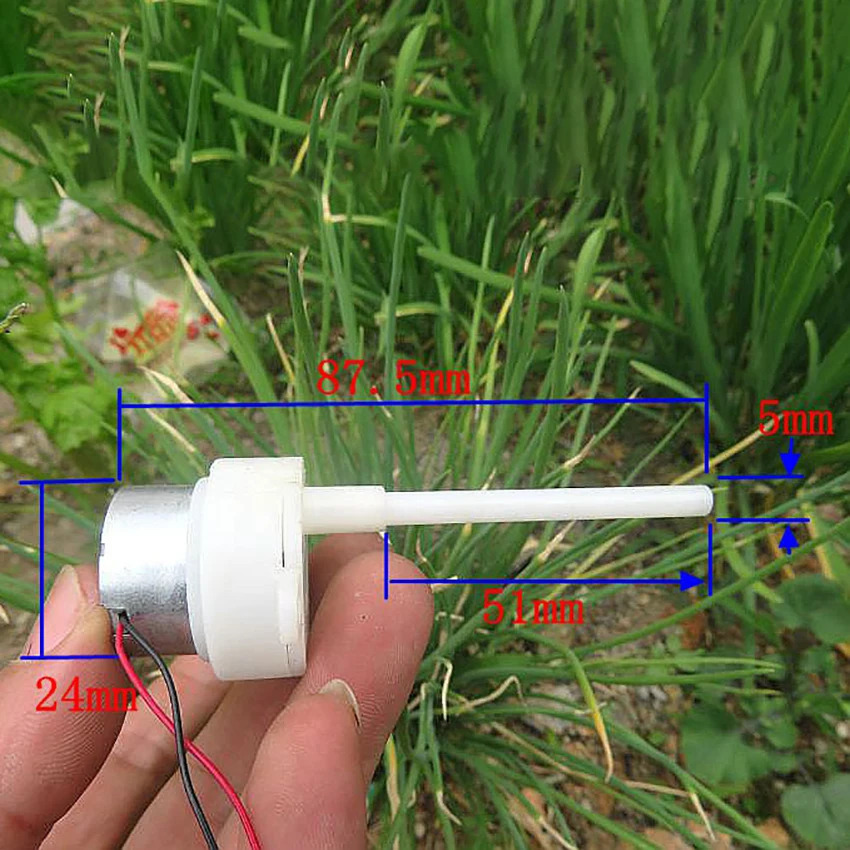 300 DC 6-9V Gear Motor Plastic Long Shaft Gearbox Speed Reduction Micro DC Gear Motor for DIY Models shaft dia 5mm, 25-39rpm image 2