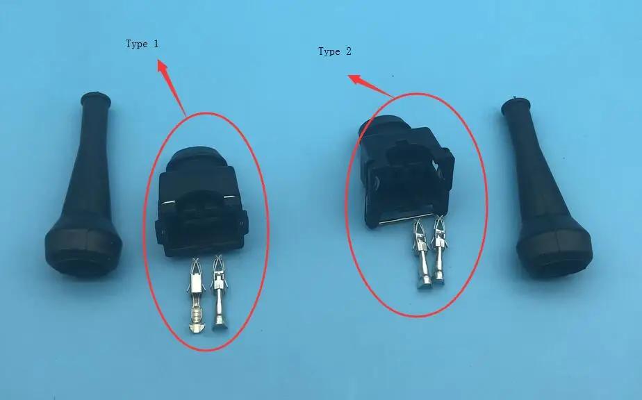 827551-3/828657-3 sealed EV1 PA66 2 pin Fuel injector plug Tyco/amp auto wire harness connector with rubber boot