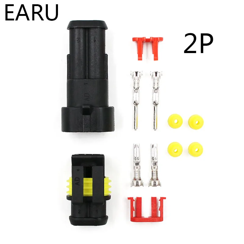 5 Sets Kit 1P 2P 3P 4P 5P 6P AMP 1.5 Male And Female Plug Automotive Waterproof Connectors Xenon Lamp Lamp Connector For Car Hot