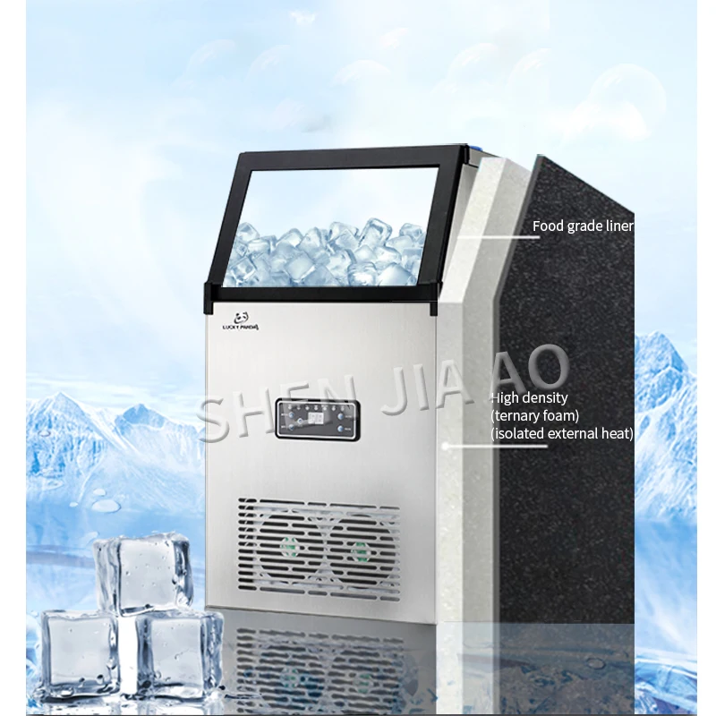 Machine à glaçons électrique commerciale, 70KG/24H, pour magasin de thé, bar, grande capacité