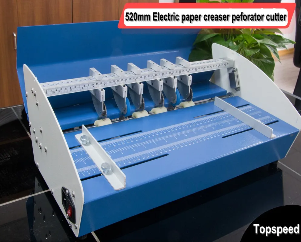 Electric Paper Creaser Perforator Cutter 3 In 1 Combo 520mm + 5 Perforating Blades Module Sets