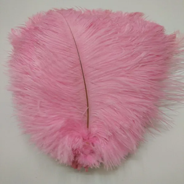 

Hot! 100 Pcs/lot long 12-14 inches / 30-35 cm pink Color Ostrich Feathers ostrich plumes for party /wedding decorative