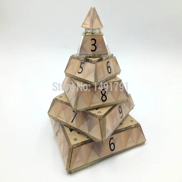 Puzzle prop real life escape room prop Ancient pyramid rotate the pyramid to the right position to unlock secret chamber room