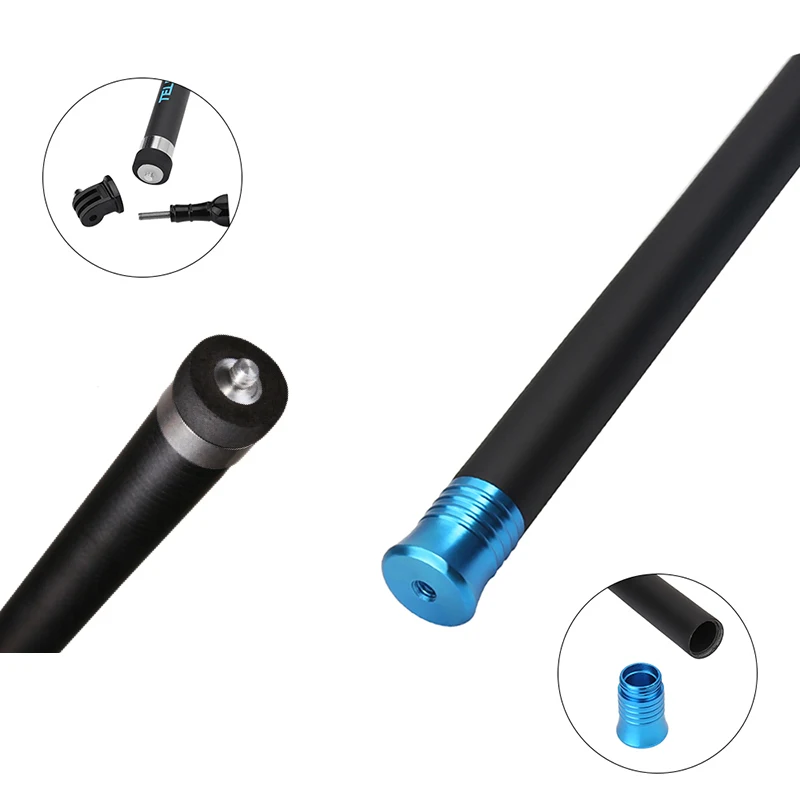 106 "ألياف الكربون يده للتمديد القطب Monopod ل Insta360 واحد X2/R GoPro بطل 9 10 ماكس 8 7 5 6 DJI oomo عمل اكسسوارات