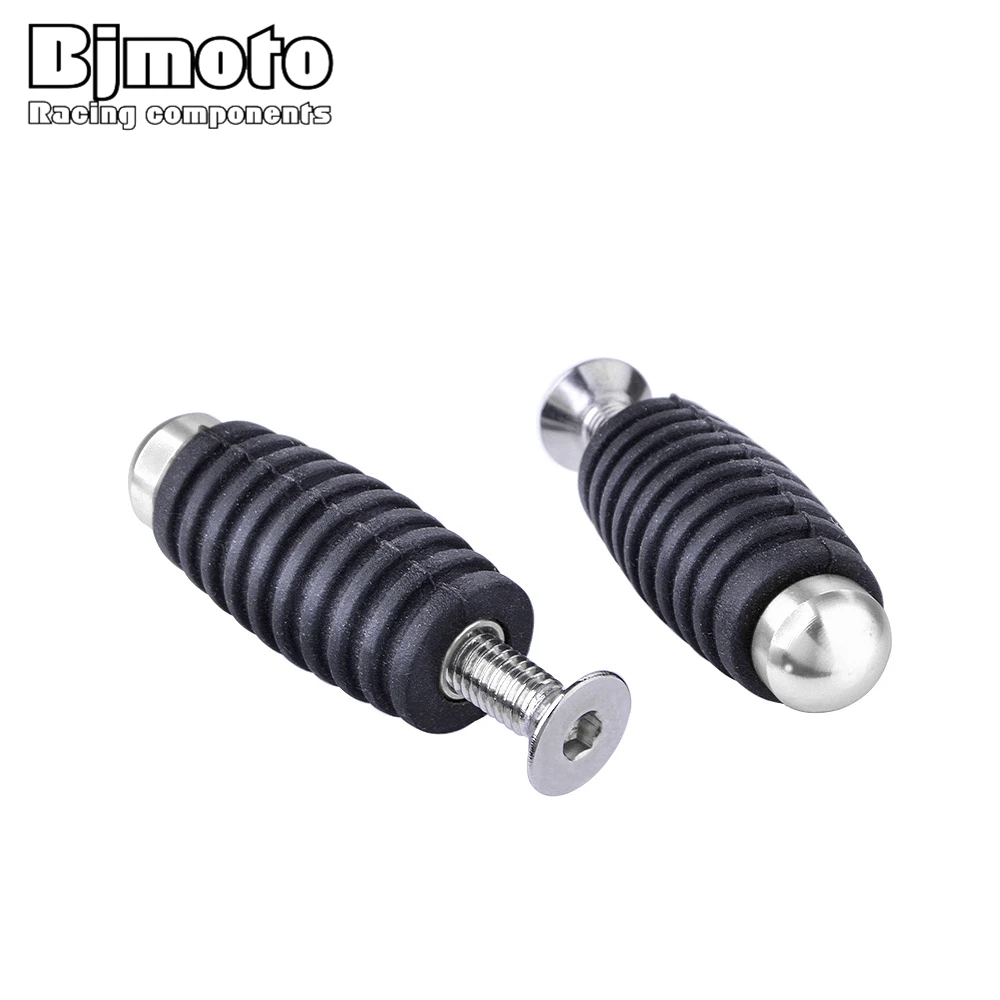 BJMOTO Motorrad Getriebe Shift Bremshebel Kappe Pegs Toepegs Pedale M6 6mm Fußrasten Für Kawasaki Honda Ducati Racing Fußrastenanlage