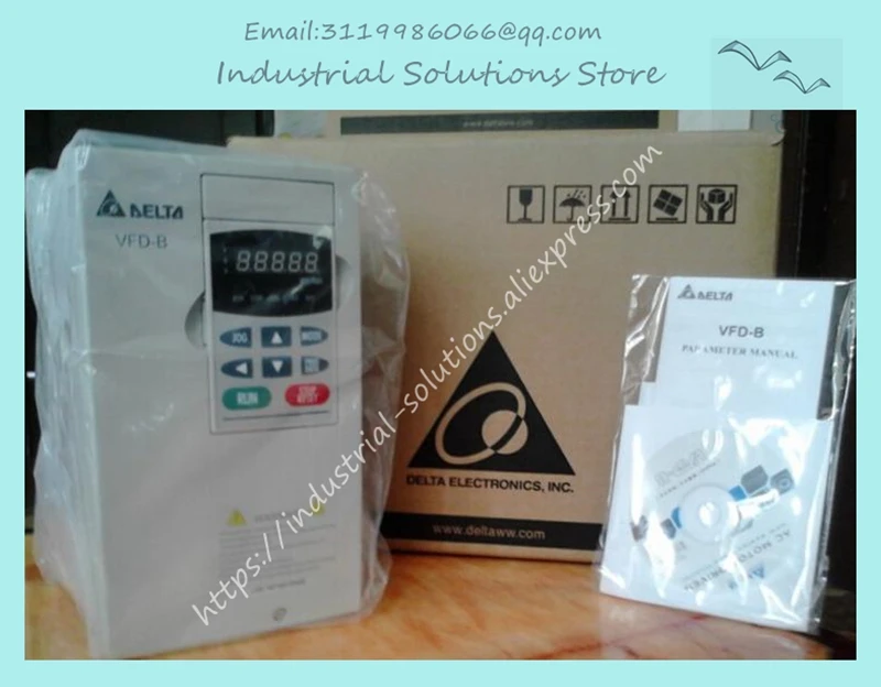 

Input 1PH 220V Output 3 PH Inverter Series B VFD007B21A 0~240V 5A 0.1~400Hz VFD-B 0.75KW 1HP New Original