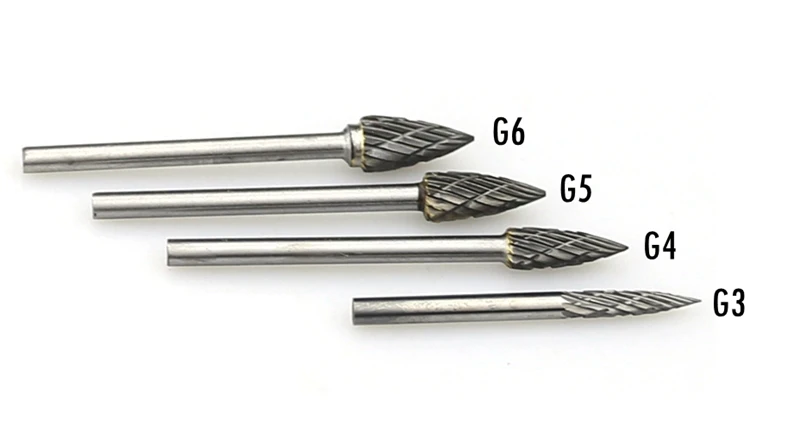 1 stück Hartmetall Rotary Grate 3mm schaft Dremel Dateien Mini Dill Schleifen Kopf – Detail 1