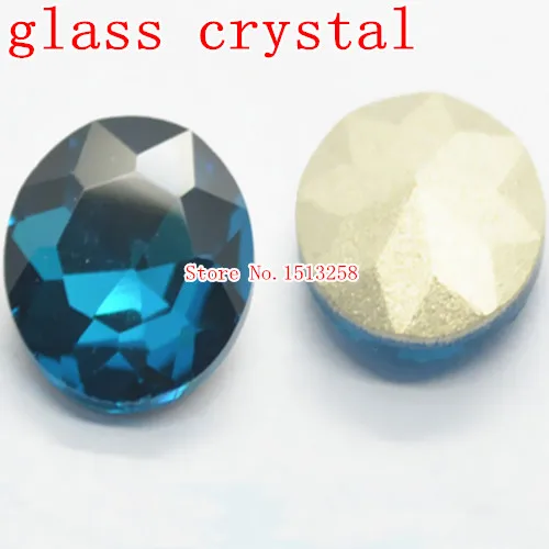 40pcs/lot 27MM Round Crystal Fancy Stones 1216 Baoshihua Flat Top Bule Zircon Color For Jewelry Making