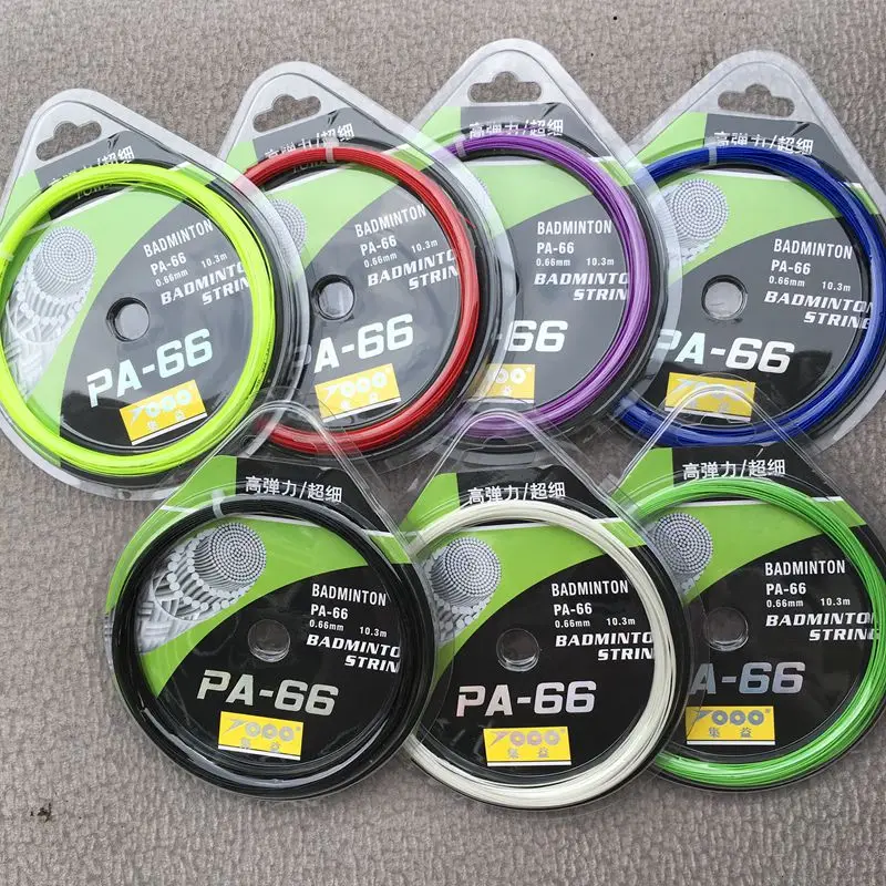 

10 pcs 30LBS quality TOPO PA-66 Badminton string 0.66mm thin gauge badminton racket strings 6 colors 10M