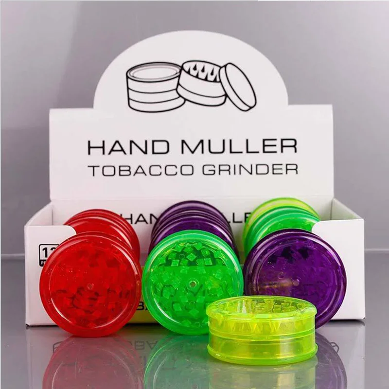 12 Pcs/Box 3 Part Dia 60MM Pepper Mill Hand Muller Portable Spice Crusher  Tools Mixed Color
