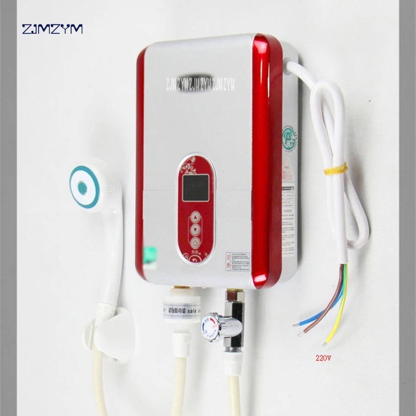 6000 W Instan Listrik Tankless Pemanas Air Sesaat KLSD-G2 220 V Pemanas Air Listrik cepat 3 s hot shower hitam/merah