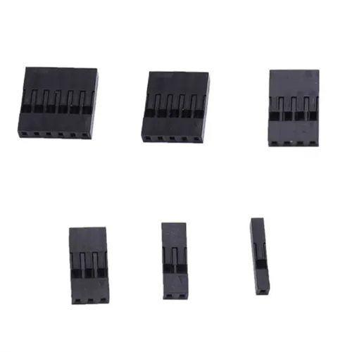 Imagen 2 del producto 50 Uds. Conector Dupont de 2,54mm macho/hembra Cable de vía 2/3/4/5 pines Kit de conector de Cable de carcasa de puente de Pin eléctrico