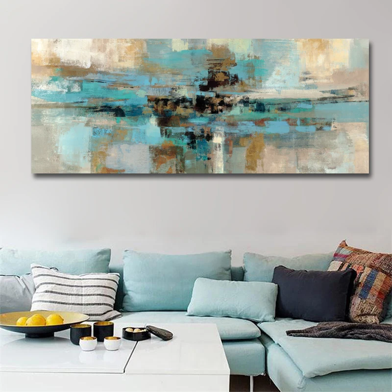 Modern Abstract Long Canvas Print Painting Pictures Posters And Prints For Living Room Home Decoration Wall Art No Frame