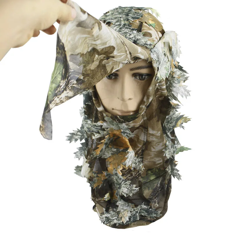 VULPO Outdoor Tactical Full Face Mask Hunting Cap Cycling Fishing Bionic Camouflage Hunting Mask Hood Balaclava Camou Hat