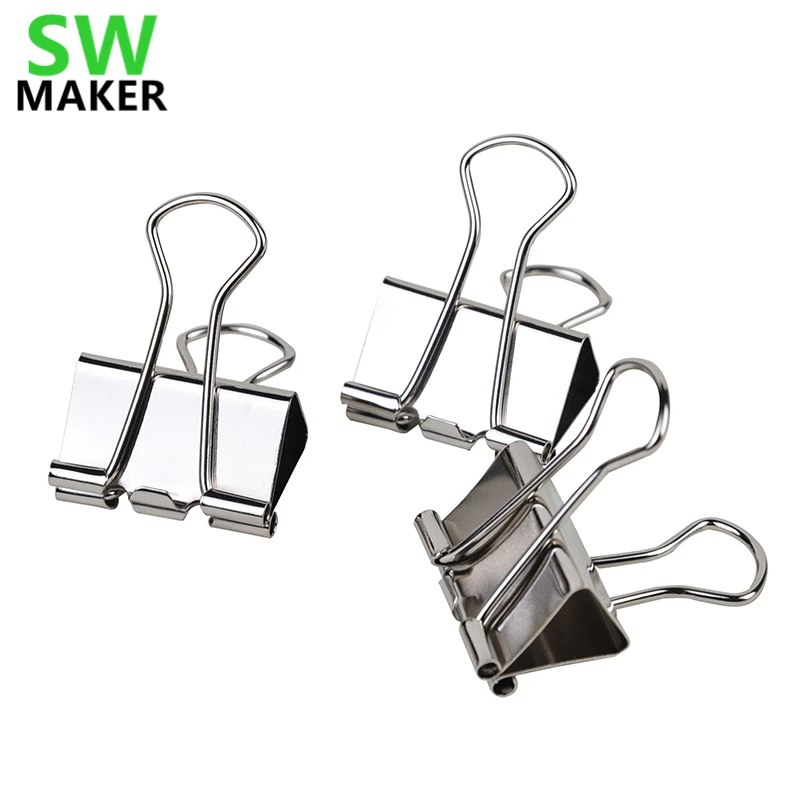 SWMAKER 2017 new type 19mm/25mm/32mm Luxury silver color Clips for Heatbeds Foldback Bulldog Glass Bed Clip