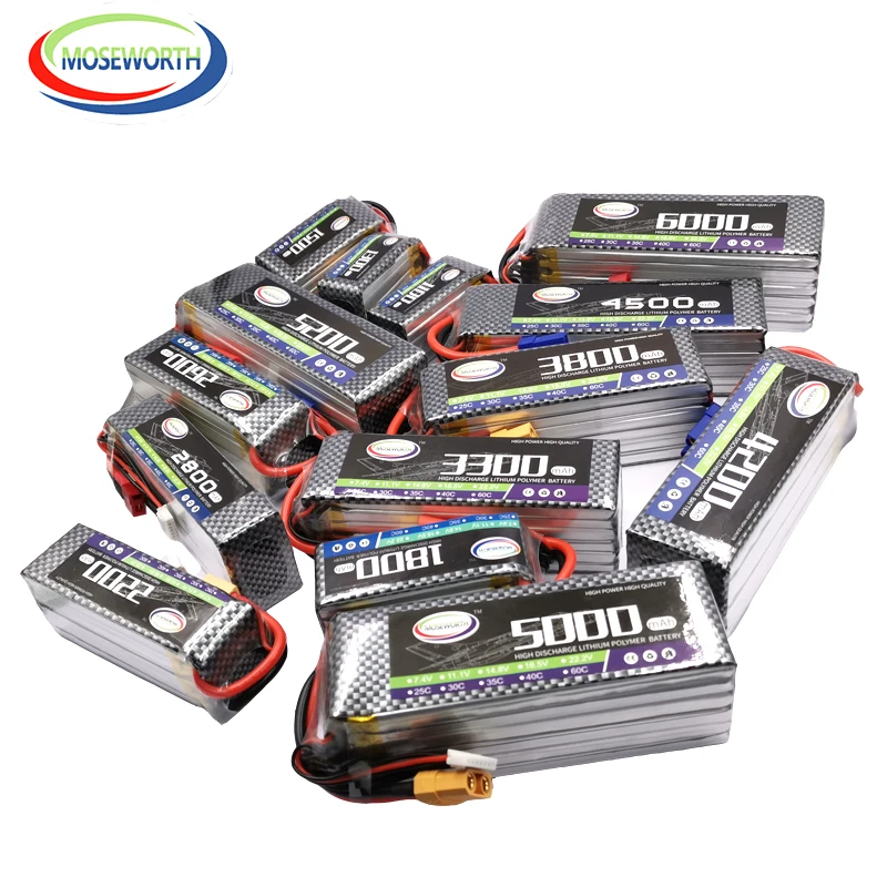 Lipo Batterij 6S 2200 3000 3300 3500 4200 5200Mah 22.2V Lipo Batterij Voor Uitgelijnde Helikopter Vliegtuig Auto Boot Rc Accessoires