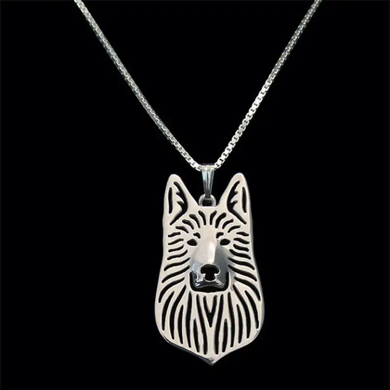 Women's Metal German Shepherd Dog Pendant Necklaces Drop Shipping