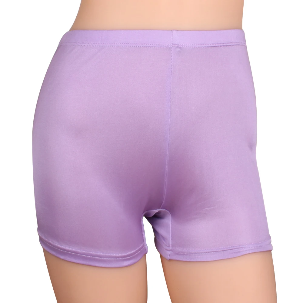 Knitted silk female silk trousers silk double faced solid color shorts high waist abdomen drawing trunk