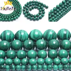 Natural Genuine Malachite Stone Beads Green Round Loose Spacer Beads For DIY Jewelry Making Bracelet Necklace 15'' 4/6/8/10/12mm