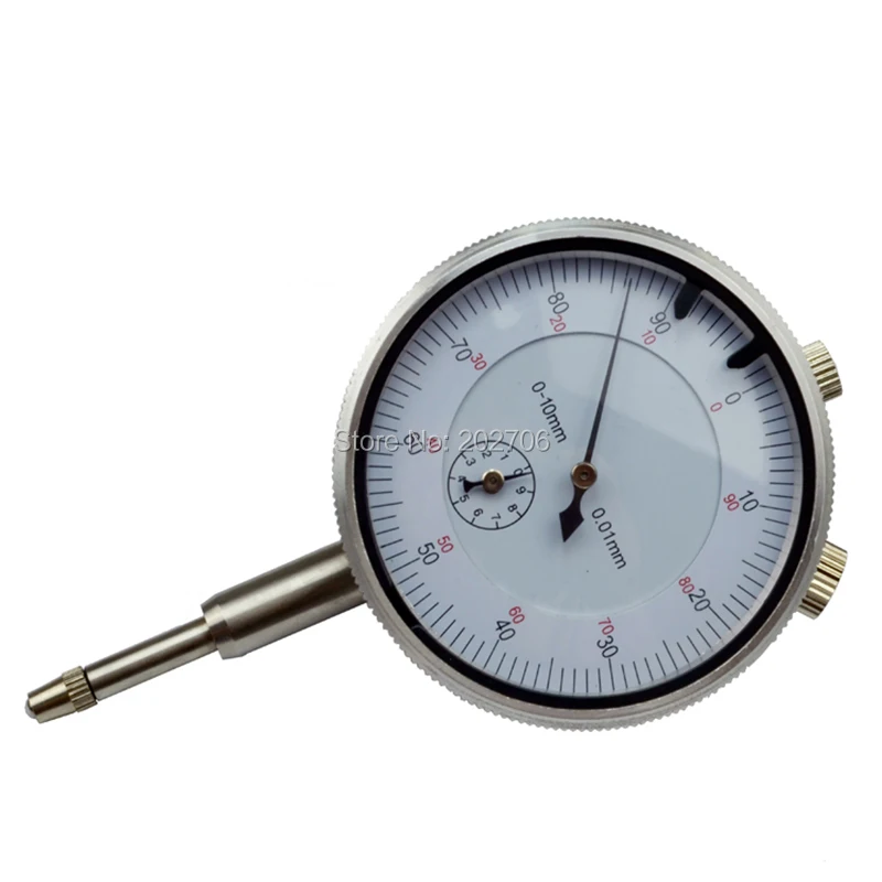 High quality 10mm dial indicator dial gauge 0-10mm Meter Precise 0.01mm Resolution Indicator Gauge mesure instrument Tool