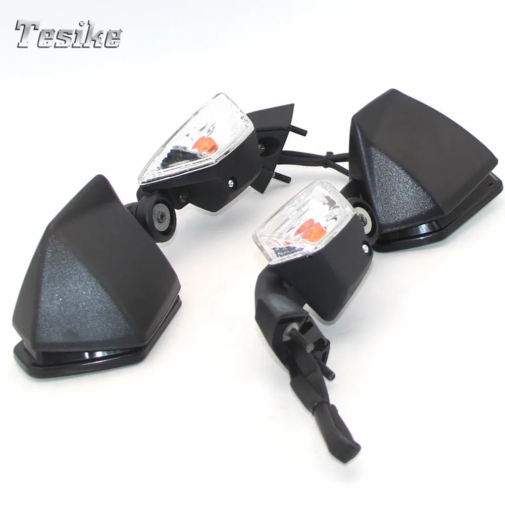 Motorcycle Rear view mirror with front turn signal For Kawasaki ZX 10R 2008 2009 2010 Accessories Brand New