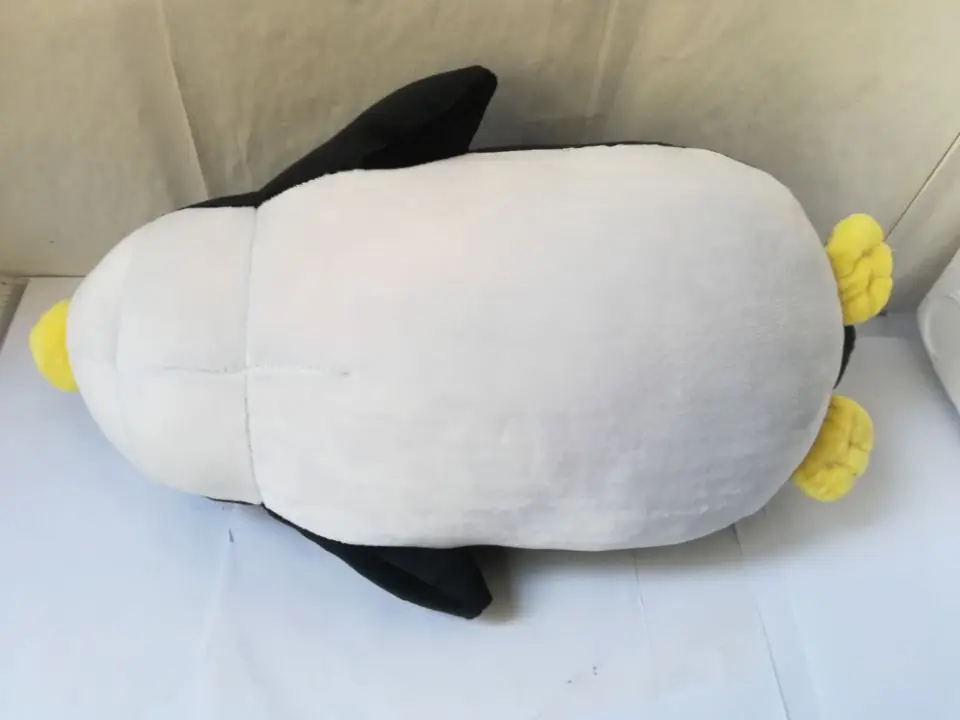 pinguino del fumetto circa 45 cm nero incline pinguino peluche giù cotone morbido cuscino regalo di compleanno w2779
