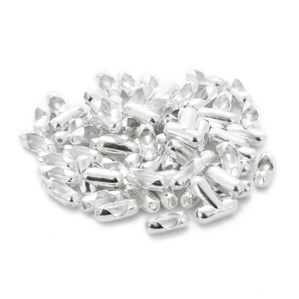 Fermoirs en métal Rhodium or/argent, diamètre 100 2 1.5mm, 2.4 pièces, connecteurs pour la fabrication