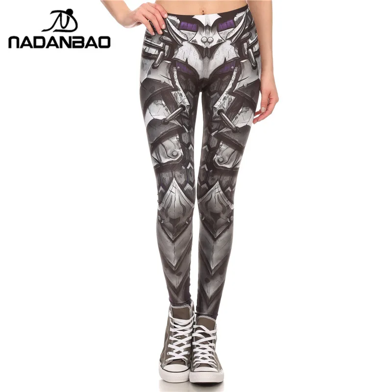 NADANBAO-mallas de CosPlay para mujer, pantalones con estampado de dibujos animados de ROBOT, MECHA