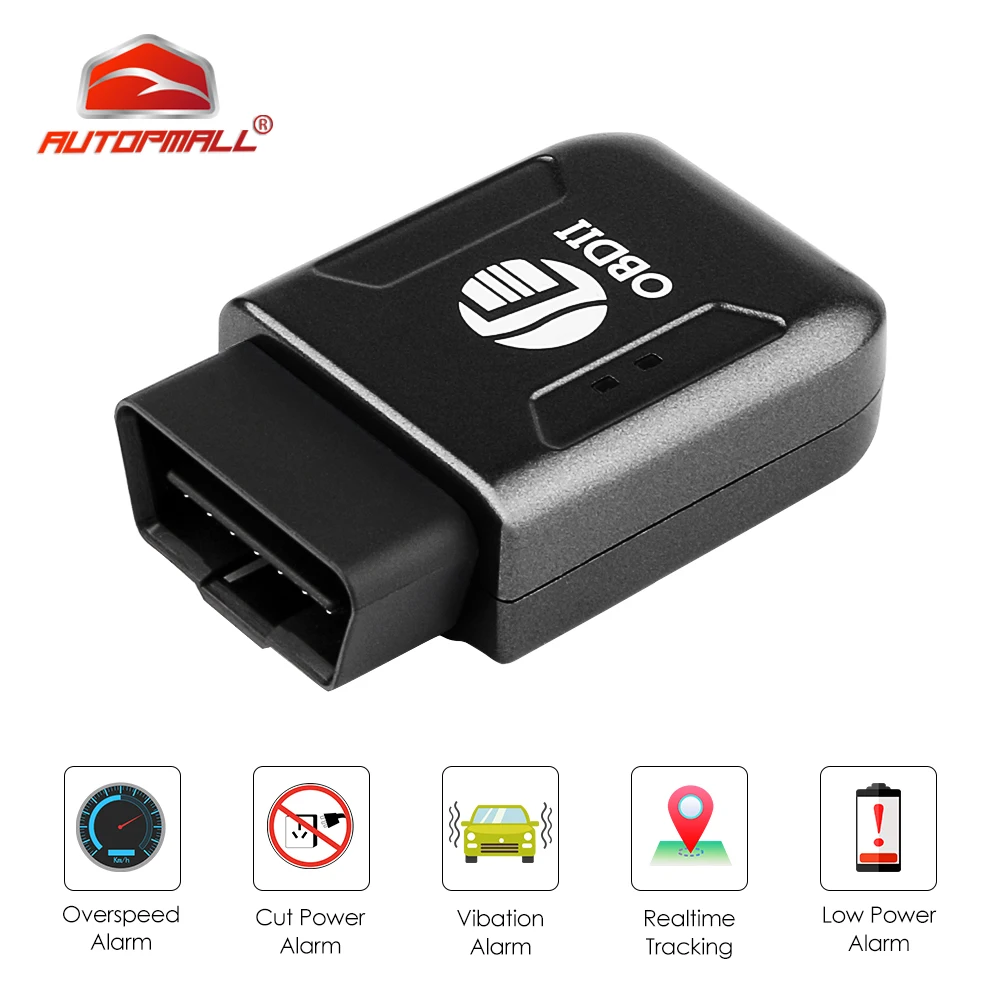 

New OBD2 GPS Tracker Car Tracker Real-time GSM Tracking Device TK206 Geo-fence Over-speed Vibration Move Alarm Web APP Tracking