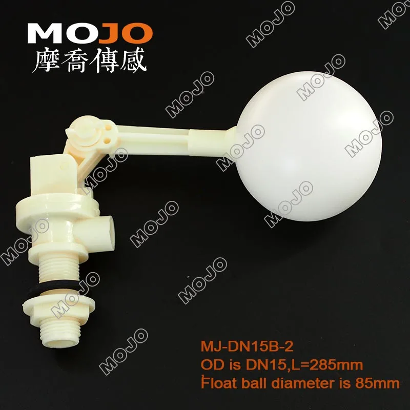 2025 MJ-DN15B-2(5pcs/lots) plastic water float valve ball, ball float check valve, G1/2 plastic float valve