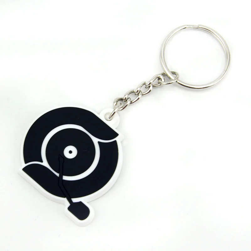 Custom Design Key rings 2D Round Shaped Soft PVC Keychain for Promotional gifts