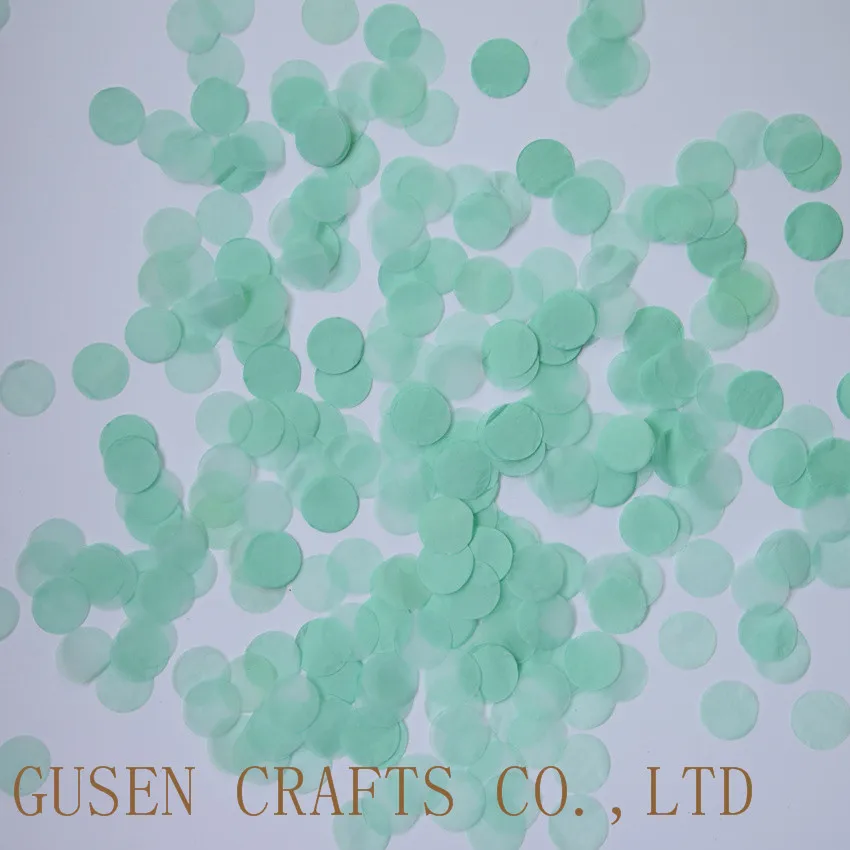 3000 Biodegradable Romantic mint green Tissue Paper Round Confetti