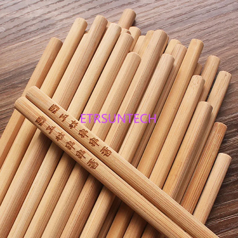 200Pair/Lot Chinese Bamboo Chopsticks Bamboo Japanese Style Gift For Tableware Free Customized Engraving Logo