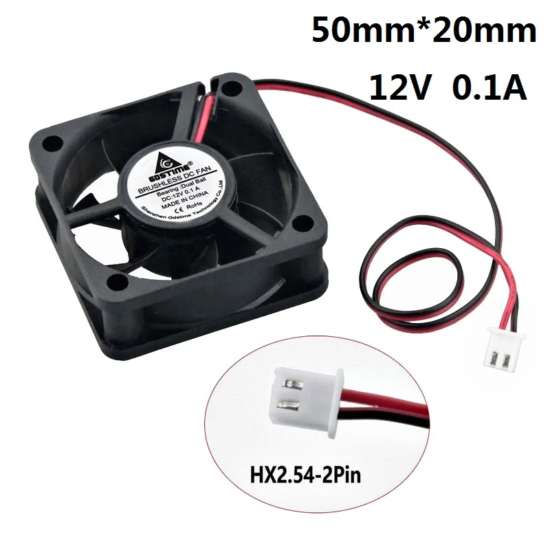 

Gdstime 10 pcs 5020 Ball Bearing 5cm 50x50x20mm DC 12V Brushless Axial Motor Cooling Fan 50mm x 20mm PC Case Cooler