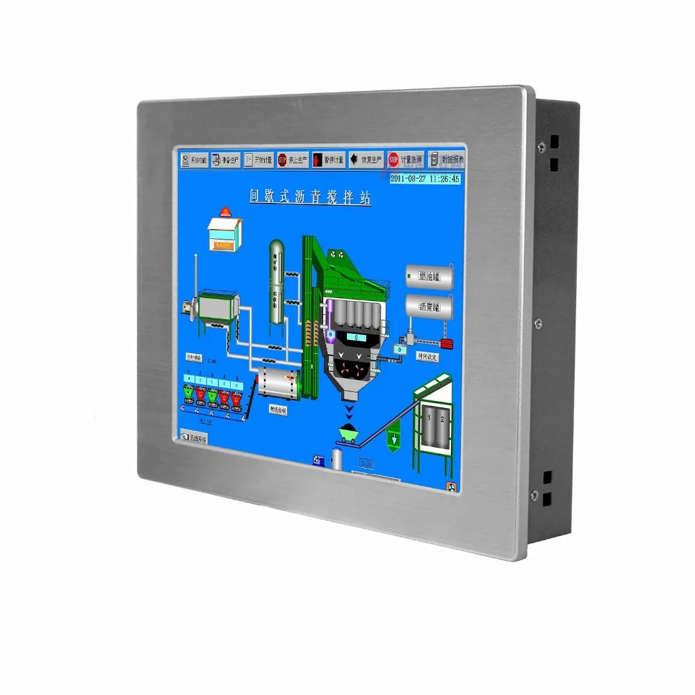 

12.1" Touch Screen Industrial Panel PC Computer 128Gb SSD 2*LAN 4xCOM Win 10 system tablet all in one pc