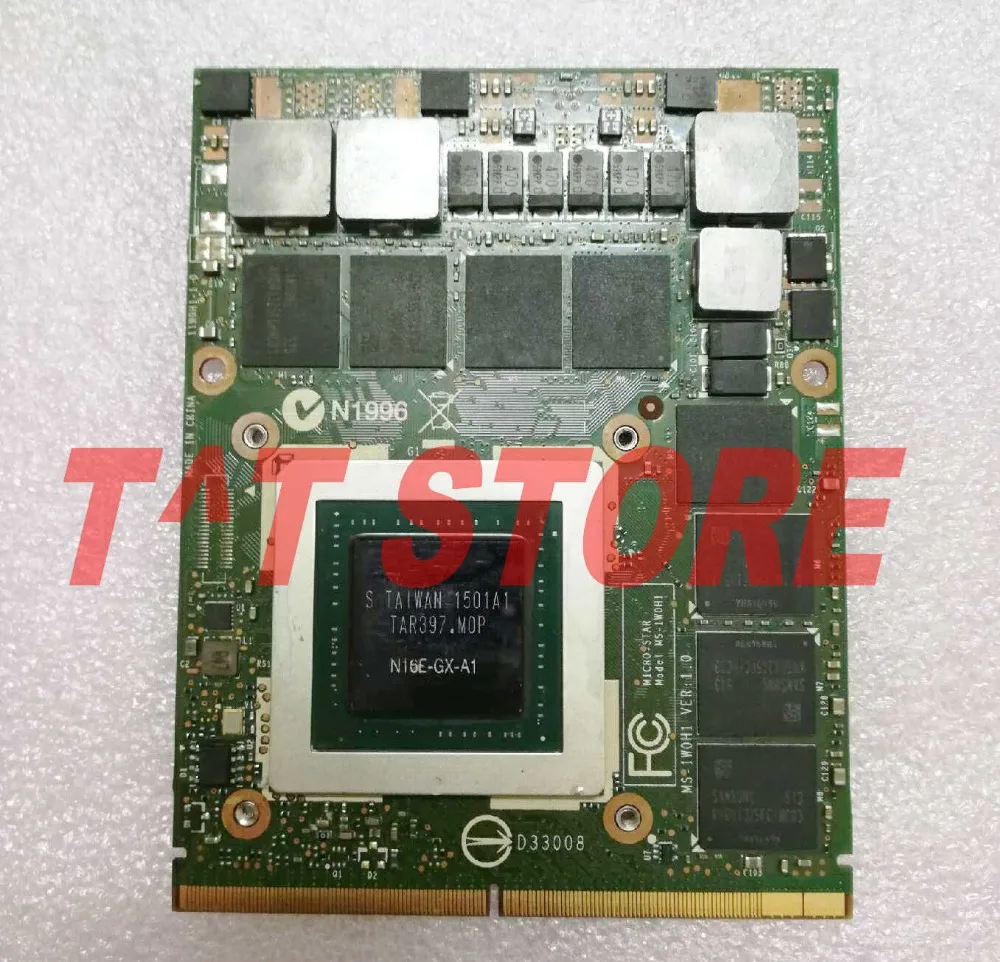 USED GTX980M for MSI GT80 GT70 GT60 N16E-GX-A1 GTX 980M GPU 8GB GDDR5 Graphics Vedio Card MS-1W0H1 Works Well Free Shipping