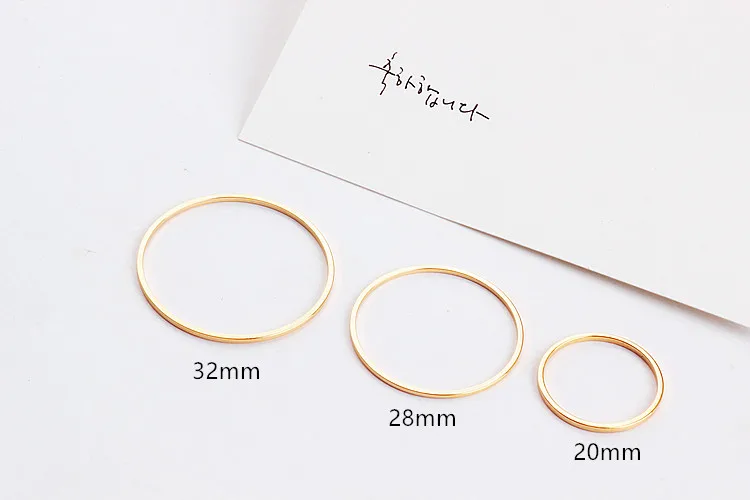 DIY handmade jewelry accessories gold plating color year round circle earrings materials