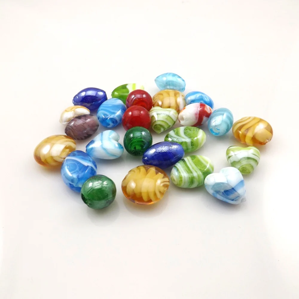 Free shipping electroplating glass beads, 100pcs mxed 20-30mm coloured glaze beads fit jewelry DIY, galvanized glass loose beads