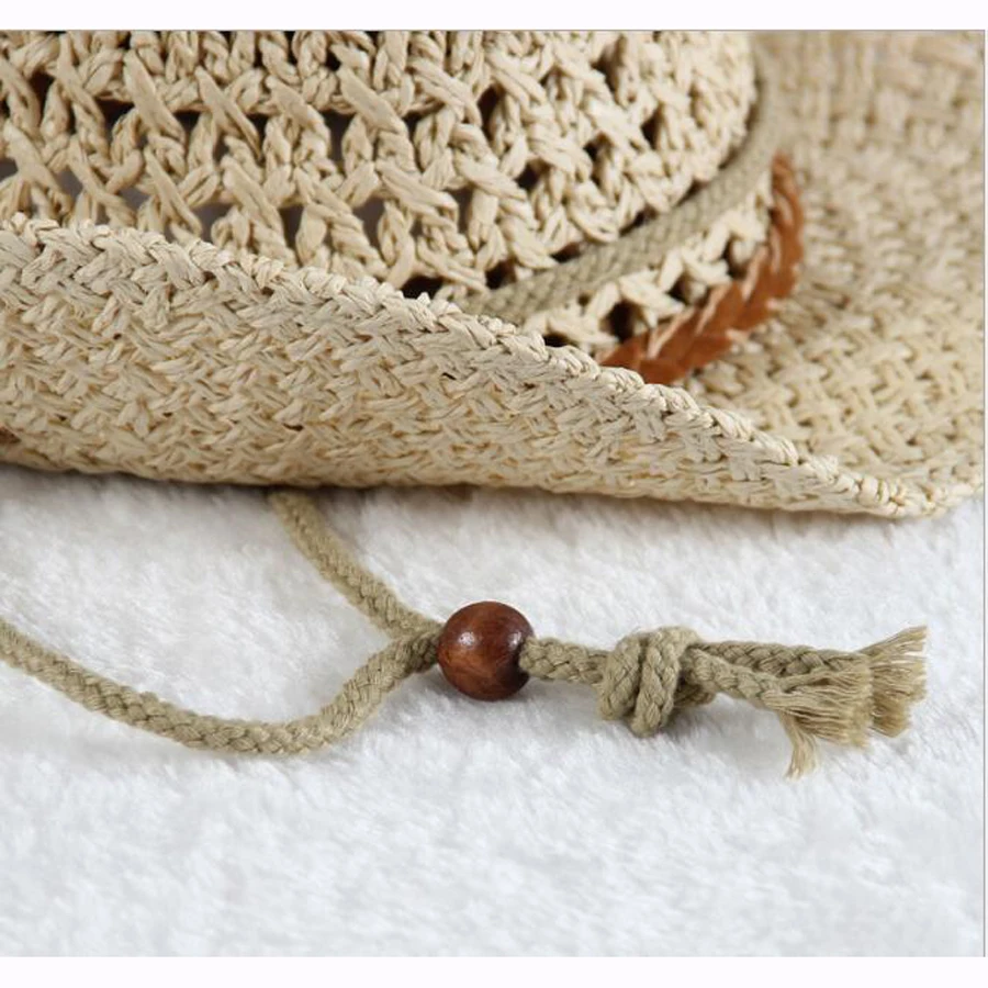 Sombrero de vaquero para niño y adulto, gorra de paja para playa, Posee, 2, 3, 4, 5, 6 y 7 años