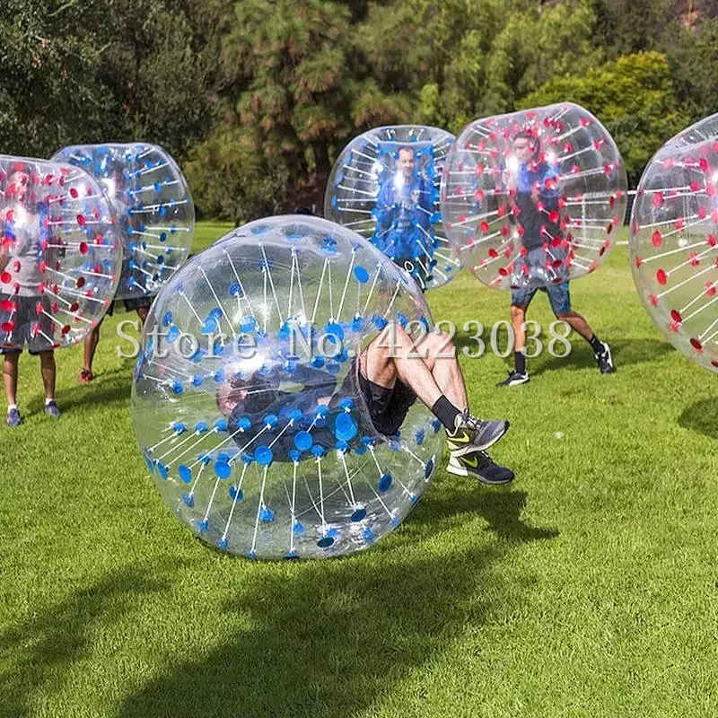 Frete grátis 1mm 1.2m tpu bolha inflável bola de futebol pára-choques bola zorb bolha futebol