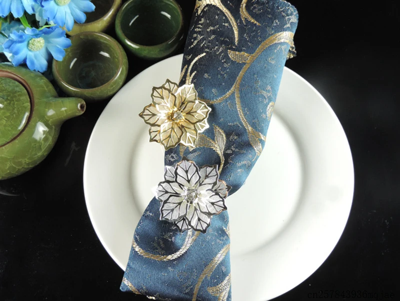 100pcs Napkin Ring High-end Hotel Napkin Holders Mouth Cloth Seat Ring for Restaurant Dedicated