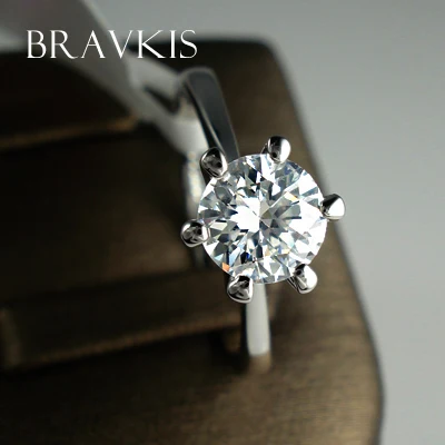 BRAVEKISS wedding band crystal solitaire bague rings engagement rings bands for women alliance bridal rings jewelry BJR0012B