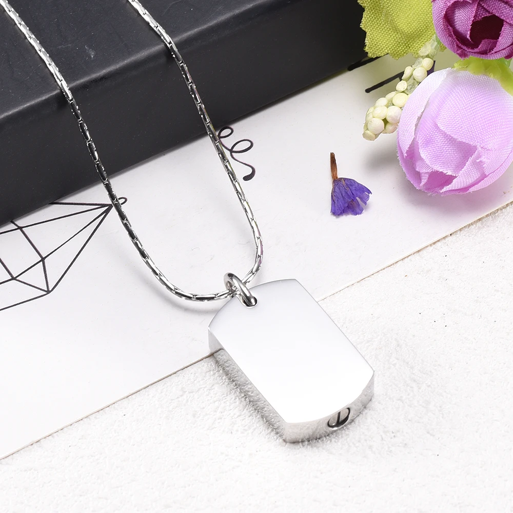 

Free Engrave Blank Tag Stainless Steel Urn Pendant Cremation Urn Necklace Keepsake Jewelry for Ashes Wholesale CMJ8415