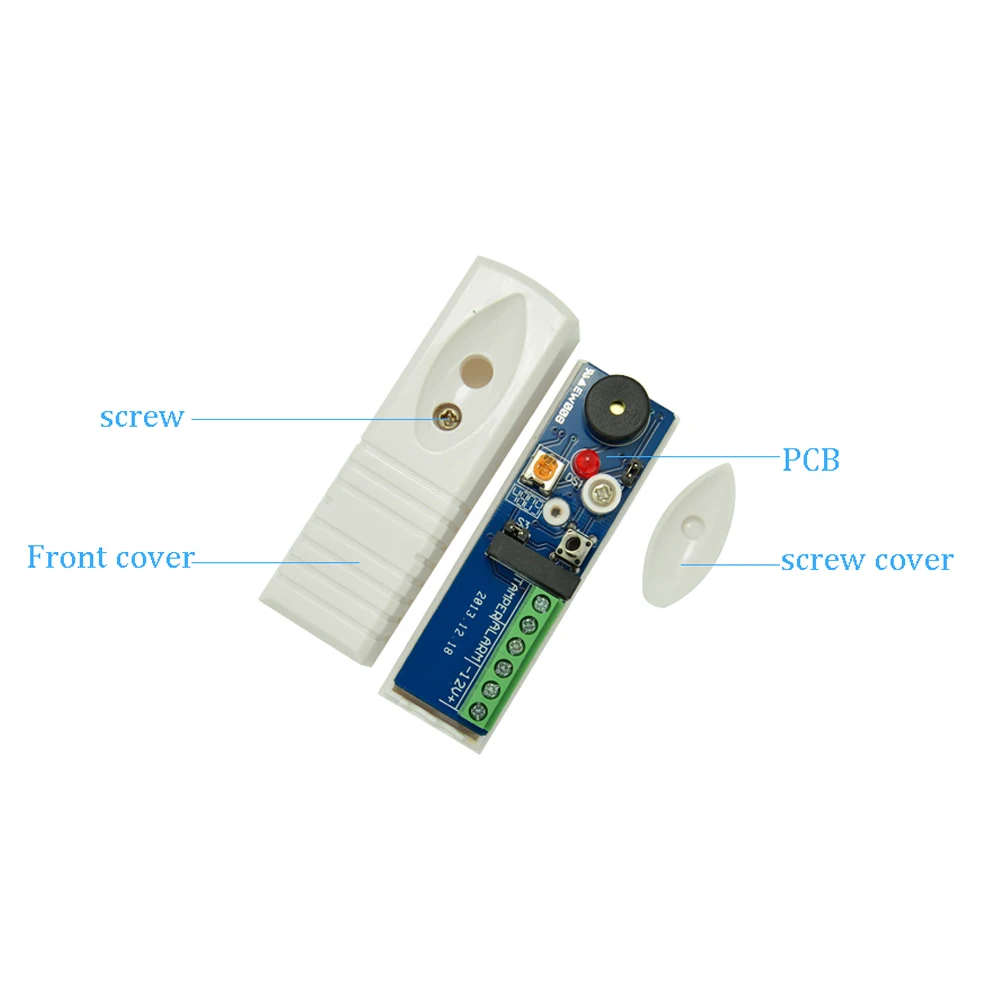 Imagem -04 - Inteligente Digital com Fio Sensor de Vibração Alarme Parede de Vidro Caixa Case Cofre Detector de Choque Segurança do Assaltante Alarme 10 Peças