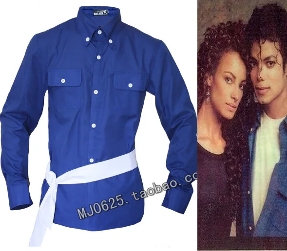 Camisa azul MJ Michael Jackson the way you make me feel, Colección proformance