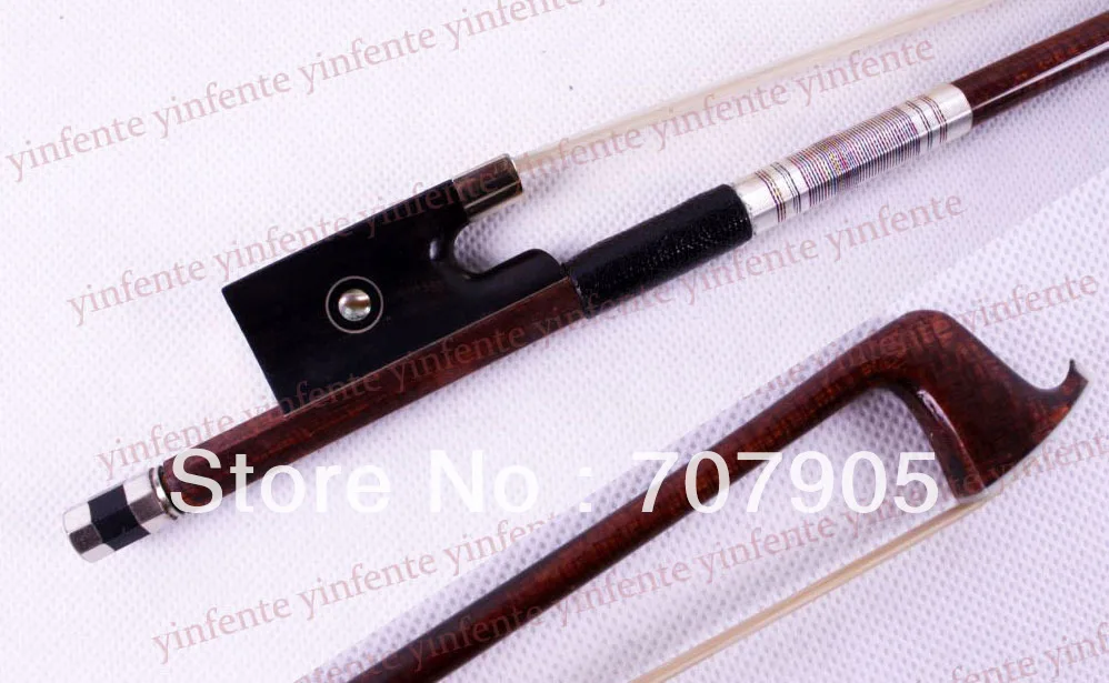 

New 4/4 Pernambuco Skin Violin Bow Carbon Fiber Stick core Ebony frog