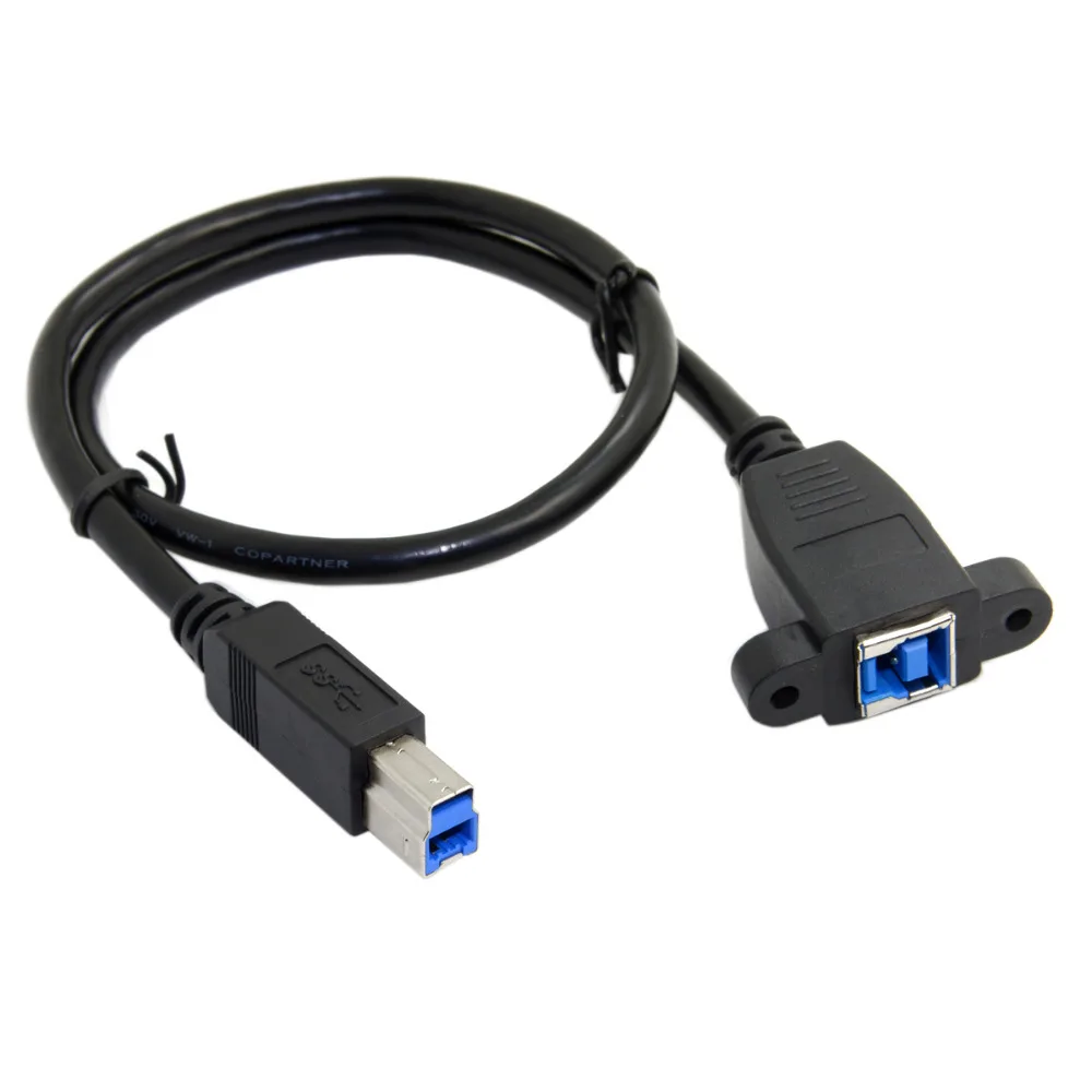 

Chenyang Super Speed USB 3.0 Backpanel Mount B Female to Male B Type Extension Cable 0.5M